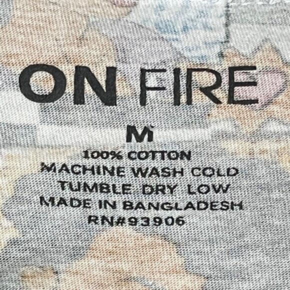 On Fire Womens Size M Cropped Graphic Pullover Hoodie Afrocentric Comic Print - Picture 4 of 5